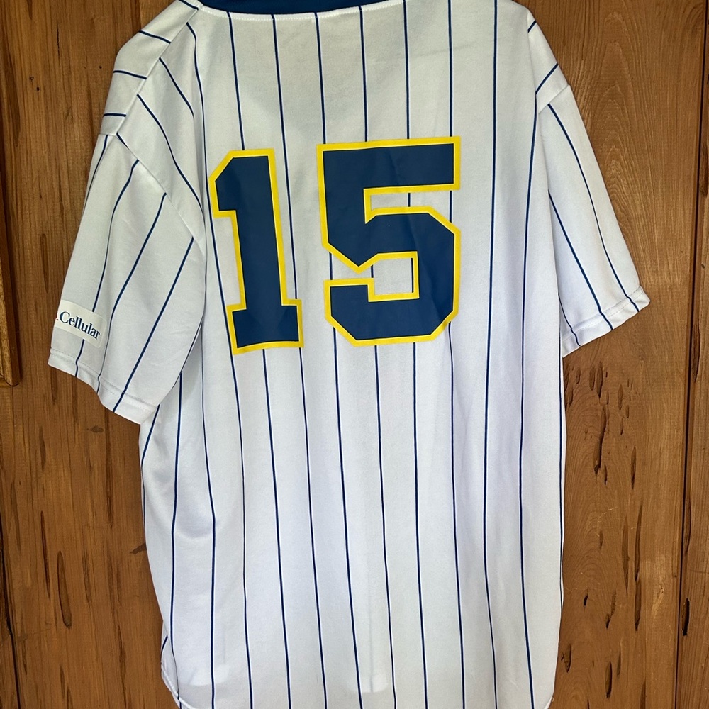 White and Blue Striped Women's Jersey
